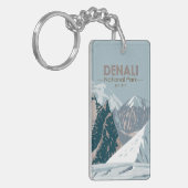 Denali National Park Alaska Mount Hunter Vintage Key Ring (Front Left)