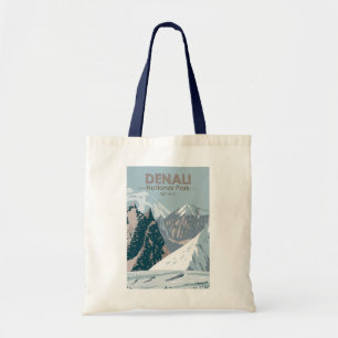 Denali National Park Alaska Mount Hunter Vintage Tote Bag