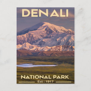 Denali National Park Alaska Mount Postcard