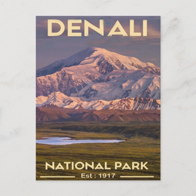 Denali National Park Alaska Mount Postcard (Front)