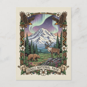 Denali National Park Alaska Postcard