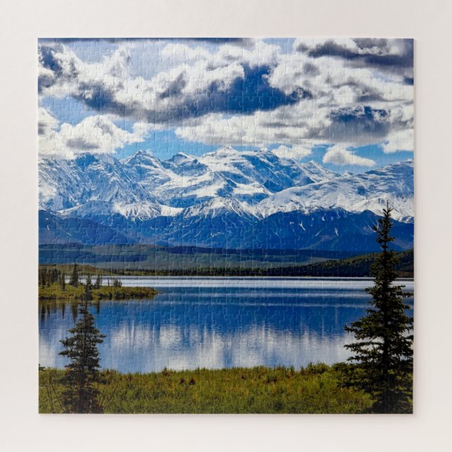 Denali National Park Alaska Sky Clouds Mountains Jigsaw Puzzle (Vertical)