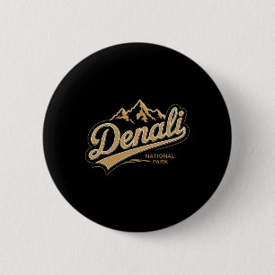 Denali National Park Alaska Souvenir Mountain Camp 6 Cm Round Badge