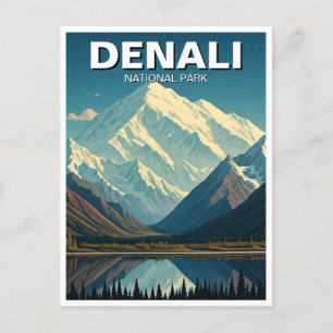 Denali National Park Alaska Travel Postcard
