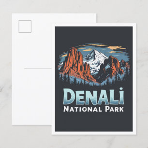 Denali National Park Alaska USA Travel Postcard