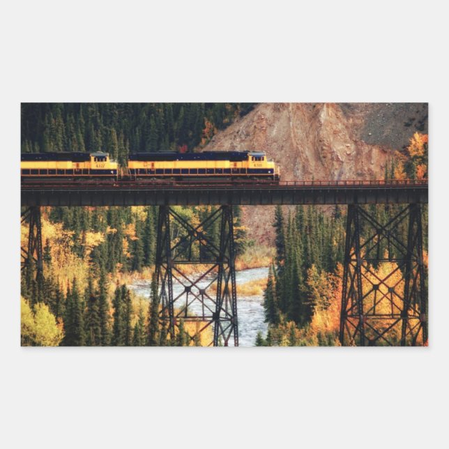 Denali National Park and Preserve USA Alaska Rectangular Sticker (Front)