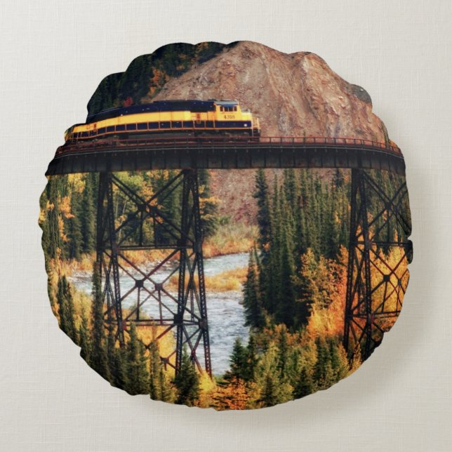 Denali National Park and Preserve USA Alaska Round Cushion (Front)