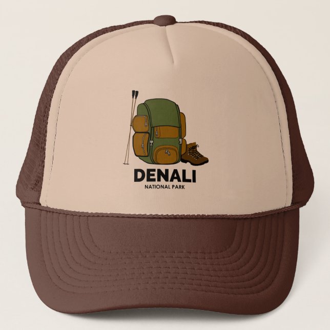 Denali National Park Backpack Trucker Hat (Front)