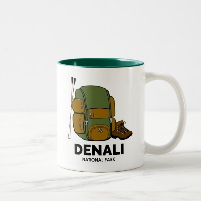 Denali National Park Backpack Two-Tone Coffee Mug (Right)