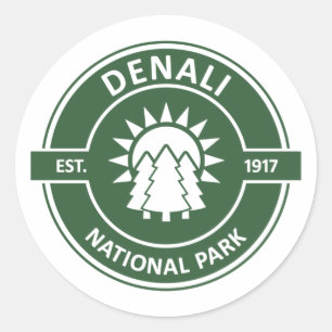 Denali National Park Classic Round Sticker