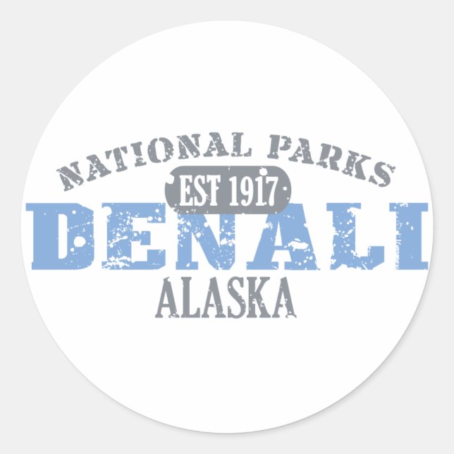 Denali National Park Classic Round Sticker (Front)