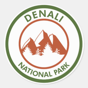 Denali National Park Classic Round Sticker