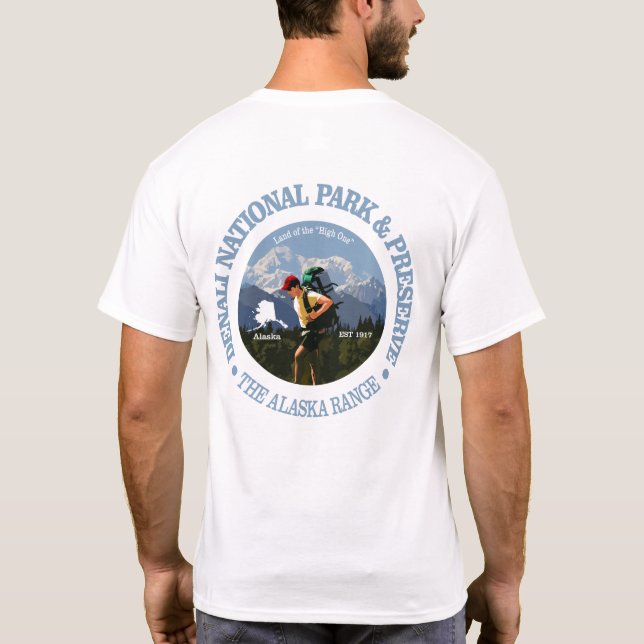 Denali National Park (Hiker C) T-Shirt (Back)