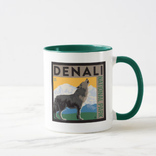 Denali National Park   Howling Wolf Mug