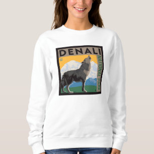 Denali National Park Howling Wolf Sweatshirt