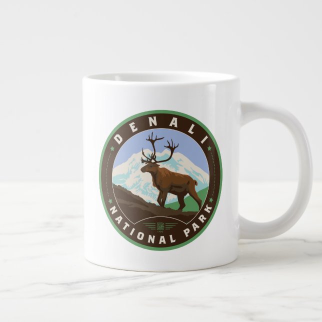 Denali National Park Large Coffee Mug (Right)