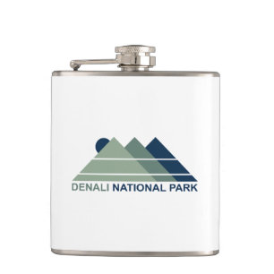 Denali National Park Mountain Sun Hip Flask