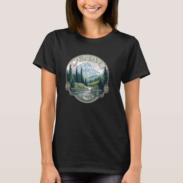 Denali National Park & Preserve Alaska Wilderness  T-Shirt (Front)