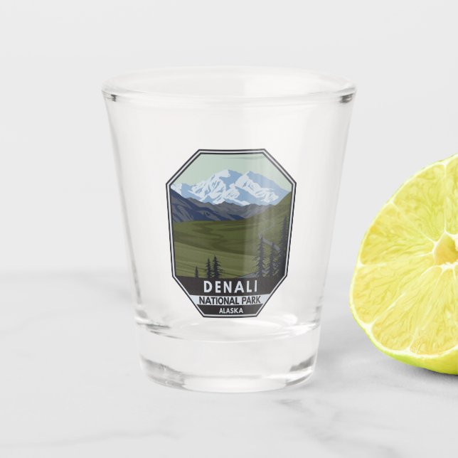 Denali National Park Road to Denali  Shot Glass (Front)