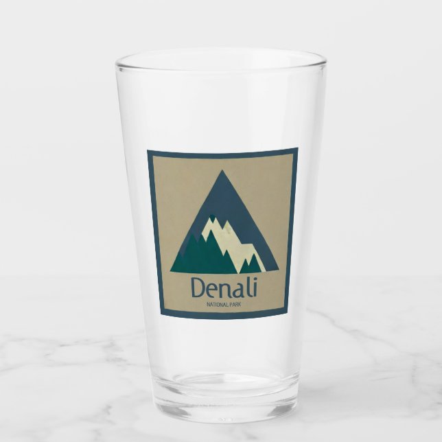 Denali National Park Rustic Glass (Front)