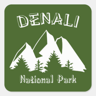Denali National Park Square Sticker