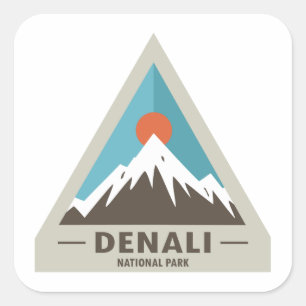 Denali National Park Square Sticker