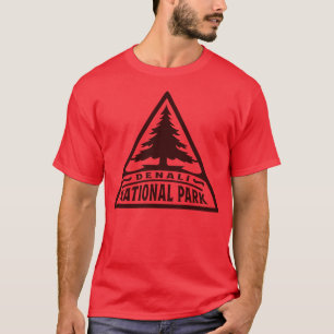 Denali National Park Tree Triangle Brown T-Shirt