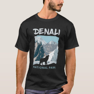 Denali National Park Us Wolf Alaska Wolves T-Shirt