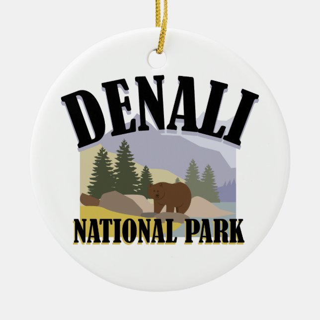 Denali Park Ceramic Tree Decoration (Front)