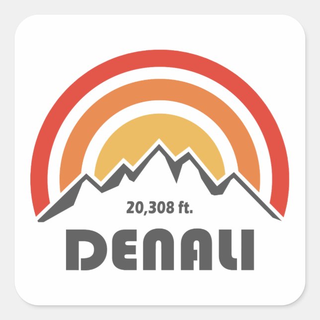 Denali Square Sticker (Front)