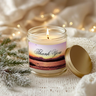 Denali Sunset Photo Thank You Rectangular Sticker