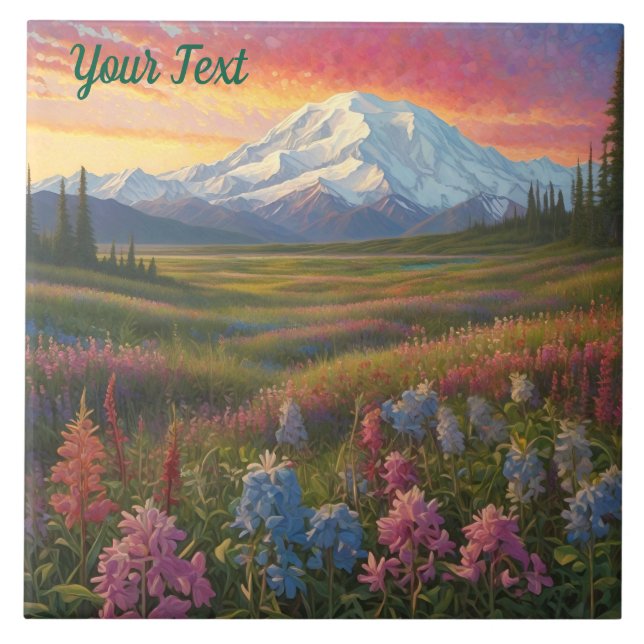 Denali Wildflowers Tile (Front)