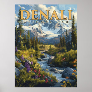 Denali's Majesty - A National Park Adventure Poster