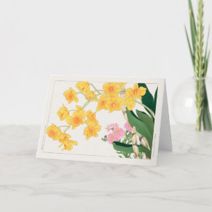 Dendrobium, China aster by Tanigami Konan Card
