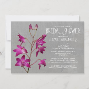 Dendrobium Orchid Bridal Shower Invitations