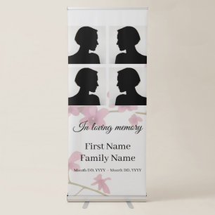 dendrobium orchid memorial collage retractable banner