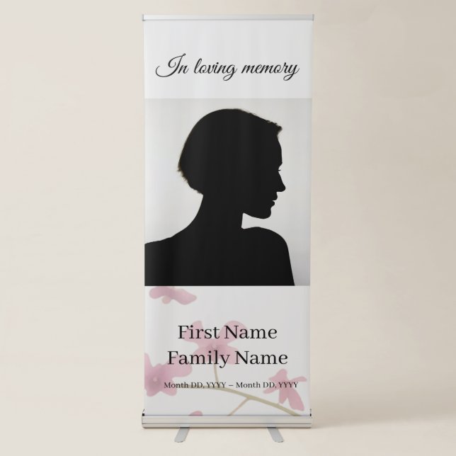 Dendrobium orchid memorial  retractable banner (Front)