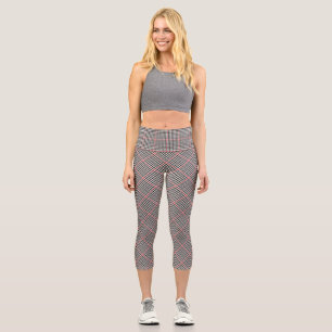 Denholm District Tweed Check Pattern Capri Leggings