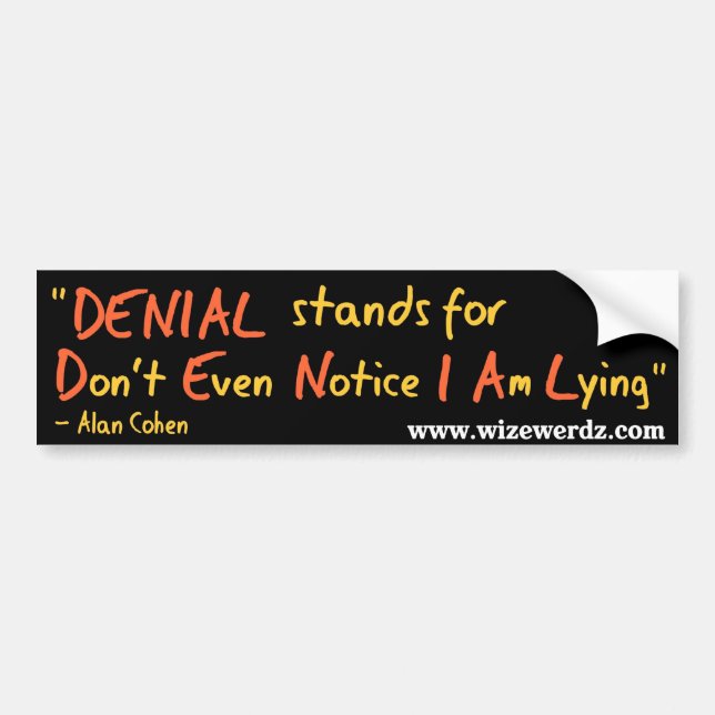 Denial Bumper Sticker (Front)