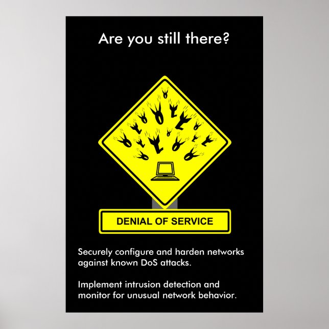 Denial of Service Security Awareness Poster (Front)