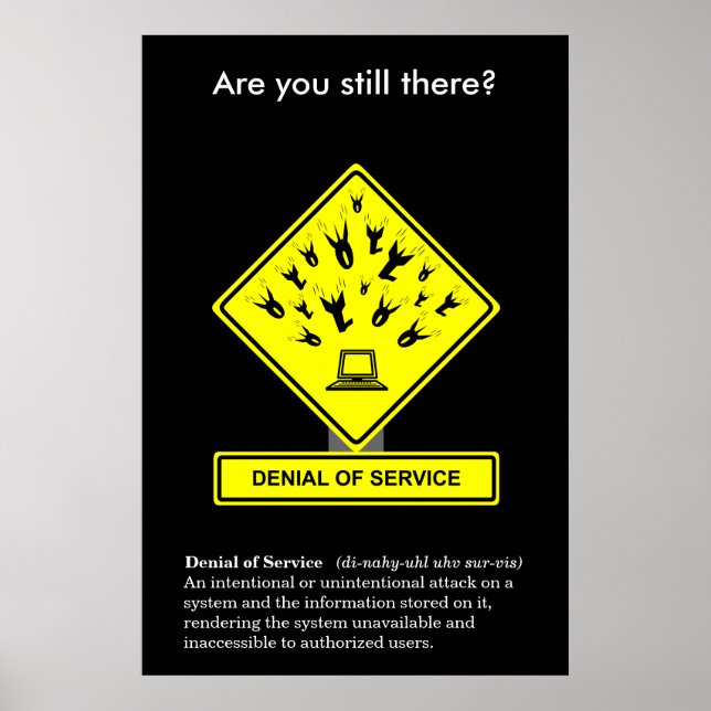 Denial of Service Security Awareness Poster (Front)