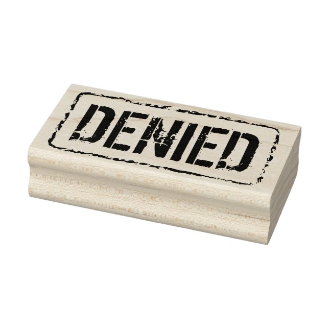 Denied Cancelled wood rubber stamp for office (Stamp)