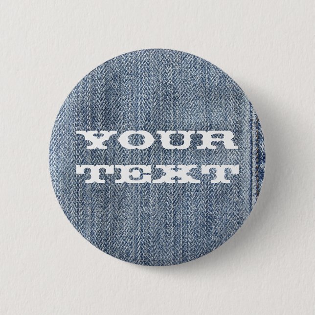 Denim 6 Cm Round Badge (Front)