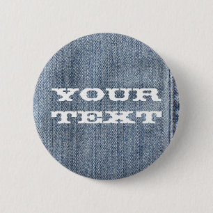 Denim 6 Cm Round Badge