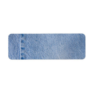 Denim address label