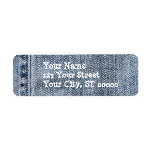 Denim Address Label