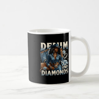 Denim And Diamonds African Melanin Swag Cowgirls W Coffee Mug