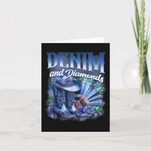 Denim And Diamonds Country Western Cowgirl Boots P Card