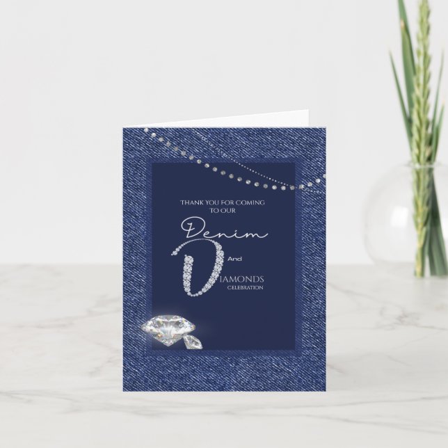 Denim and diamonds invitation (Front)