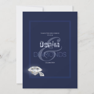 Denim and diamonds invitation